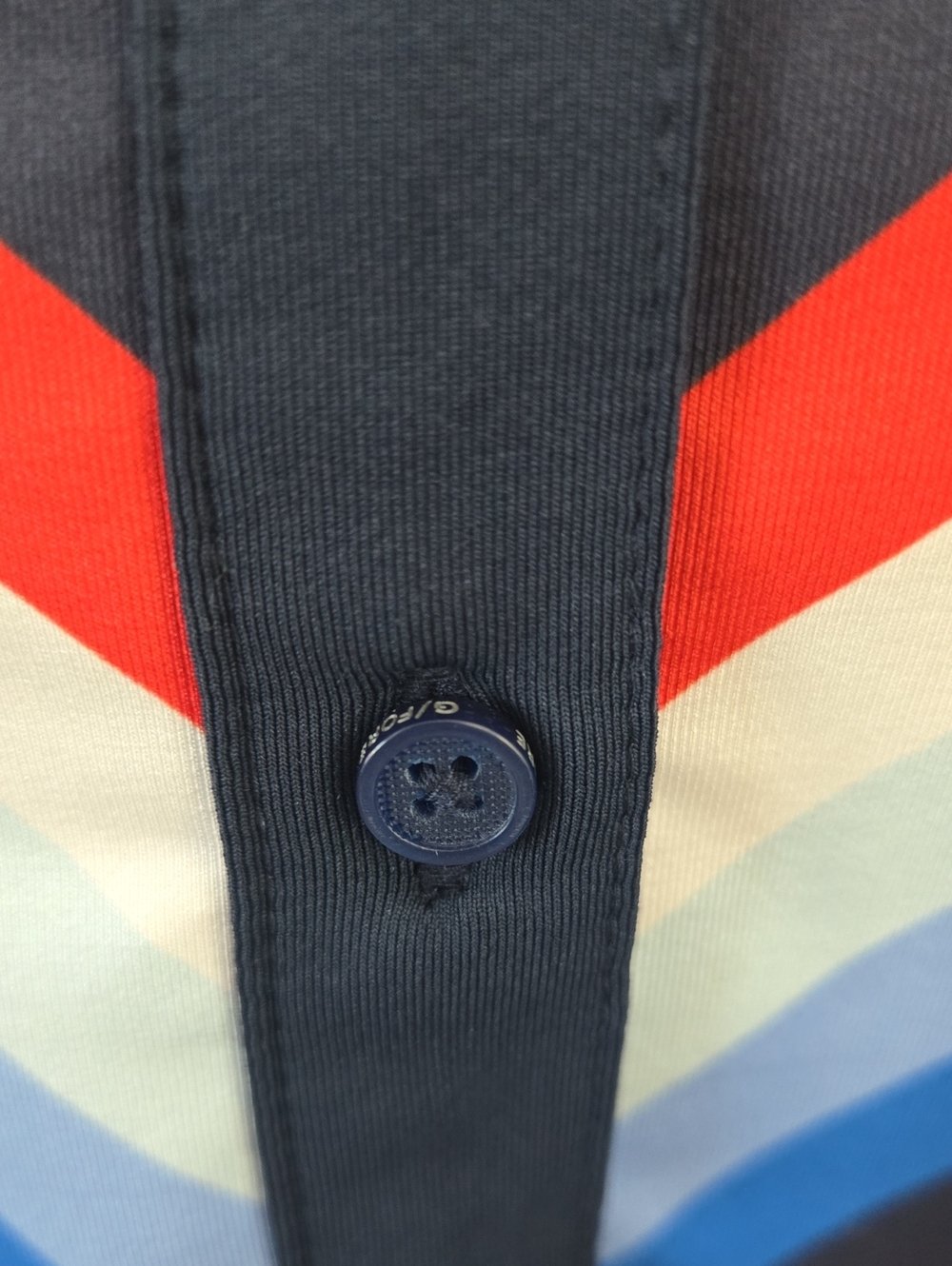 G/FORE Sleeveless Chevron Polo Top - Navy, Red & Light Blue Sz XL - Picture 5 of 11